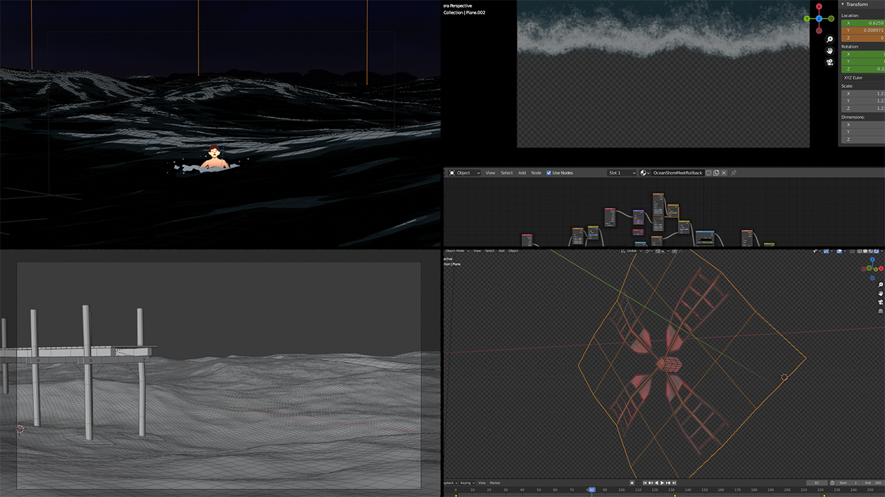Ett Sista Dopp splitscreen of process images